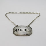 George IV Sterling Silver Madeira Decanter Label Antique 1826 London