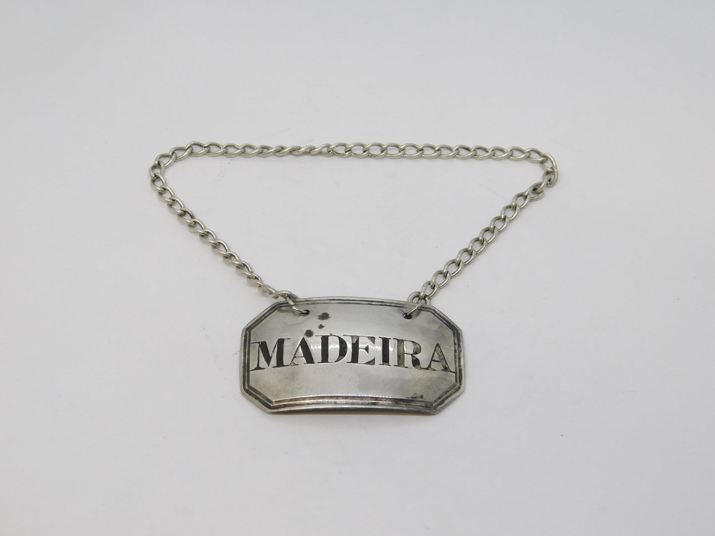 George IV Sterling Silver Madeira Decanter Label Antique 1826 London