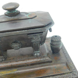 Regency Grand Tour Cast Bronze Sarcophagus Scipio Tomb Inkwell c1820 Georgian