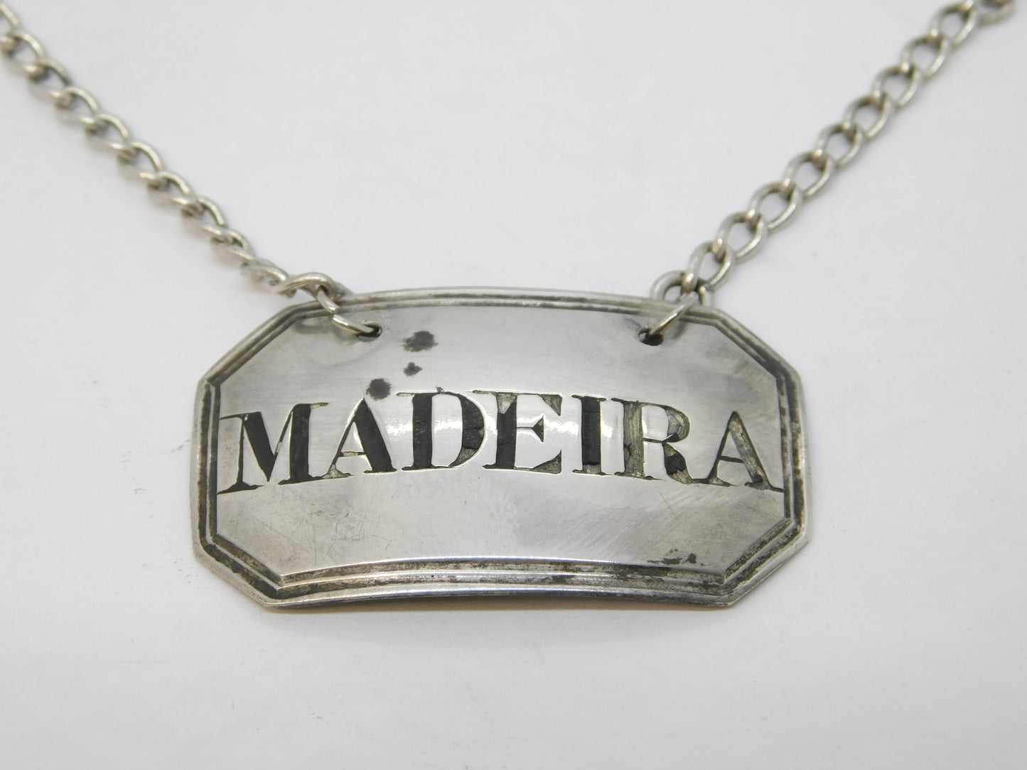 George IV Sterling Silver Madeira Decanter Label Antique 1826 London