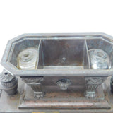 Regency Grand Tour Cast Bronze Sarcophagus Scipio Tomb Inkwell c1820 Georgian
