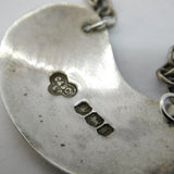 Sterling Silver Whisky Noggin Decanter Label Antique 1926 Sheffield