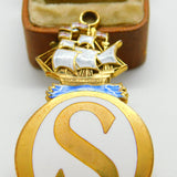 Gold Plated Enamel Royal Over-Seas League Chairman Medal by Garrard's c1990