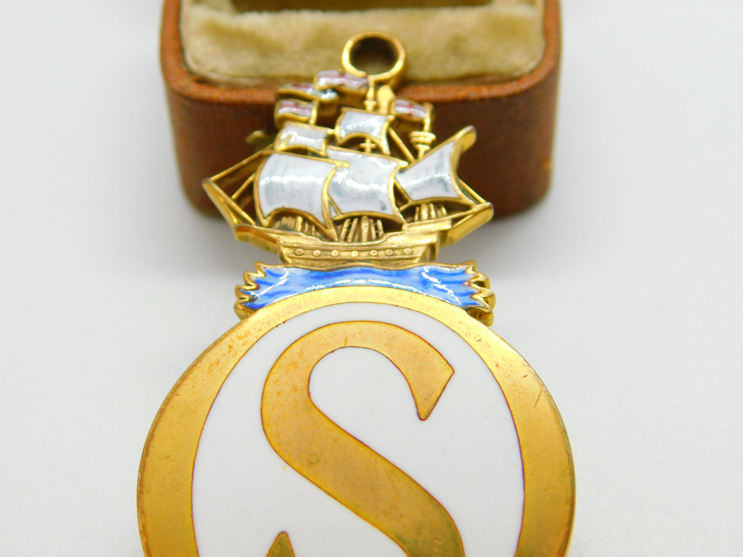 Gold Plated Enamel Royal Over-Seas League Chairman Medal by Garrard's c1990