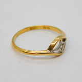 Victorian 18ct Yellow Gold, Diamond Set Star Form Ring Antique c1880