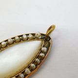 George III 18ct Gold, Strung Pearl & Mother of Pearl Pendant Antique c1790