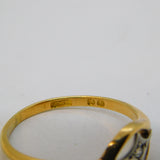 Victorian 18ct Yellow Gold, Diamond Set Star Form Ring Antique c1880