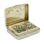 Nathaniel Mills Victorian Sterling Silver Vinaigrette Antique 1838 Birmingham