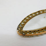 George III 18ct Gold, Strung Pearl & Mother of Pearl Pendant Antique c1790