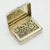 Nathaniel Mills Victorian Sterling Silver Vinaigrette Antique 1838 Birmingham