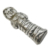 19th Century Dutch Sterling Silver Baby with Bonnet Vesta Case Antique c1880s