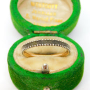 George III 9ct Gold & Woven Hair Set Mourning Band Ring Antique c1820