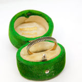 George III 9ct Gold & Woven Hair Set Mourning Band Ring Antique c1820