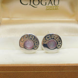 Welsh Clogau Sterling Silver, Enamel & Gold 'Cariad' Cufflinks Vintage c2000
