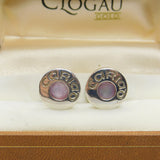 Welsh Clogau Sterling Silver, Enamel & Gold 'Cariad' Cufflinks Vintage c2000