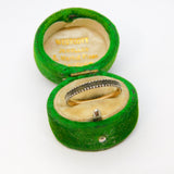 George III 9ct Gold & Woven Hair Set Mourning Band Ring Antique c1820