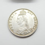 Queen Victoria .925 Silver Golden Jubilee Florin Coin 1887 Very Fine Condition