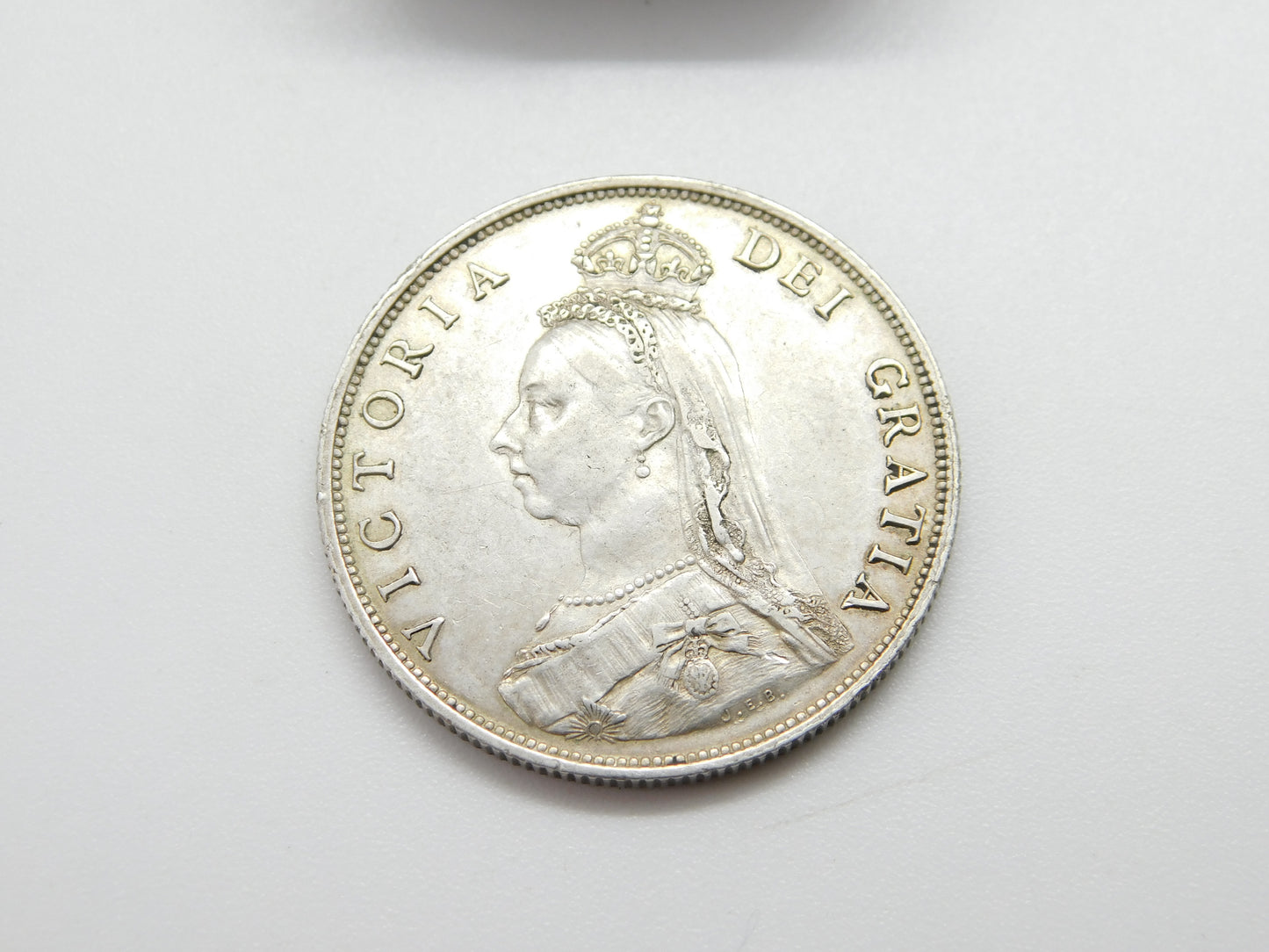 Queen Victoria .925 Silver Golden Jubilee Florin Coin 1887 Very Fine Condition