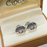 Welsh Clogau Sterling Silver, Enamel & Gold 'Cariad' Cufflinks Vintage c2000