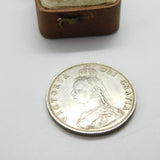 Queen Victoria .925 Silver Golden Jubilee Florin Coin 1887 Very Fine Condition