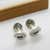Welsh Clogau Sterling Silver, Enamel & Gold 'Cariad' Cufflinks Vintage c2000