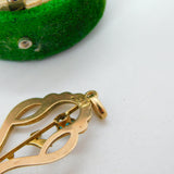 Edwardian 9ct Gold, Turquoise & Seed Pearl Lavalier Drop Pendant Antique c1910