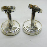 Welsh Clogau Sterling Silver, Enamel & Gold 'Cariad' Cufflinks Vintage c2000