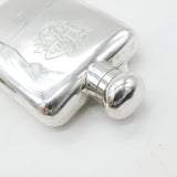 Large Victorian Sterling Silver Hip Flask with Stirrup Cup 1876 Birmingham