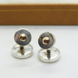 Welsh Clogau Sterling Silver, Enamel & Gold 'Cariad' Cufflinks Vintage c2000