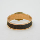 Victorian 9ct Rose Gold Hairwork Mourning Ring Antique 1900 Birmingham