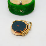 Victorian 9ct Gold, Bloodstone & Carnelian Spinner Fob Pendant Antique c1880