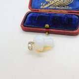 Opal Mushroom Sterling Silver Bale Pendant or Charm Vintage Art Deco