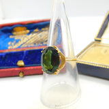 Mystic Topaz in 9ct Yellow Gold Ring Vintage 1977 Size N UK