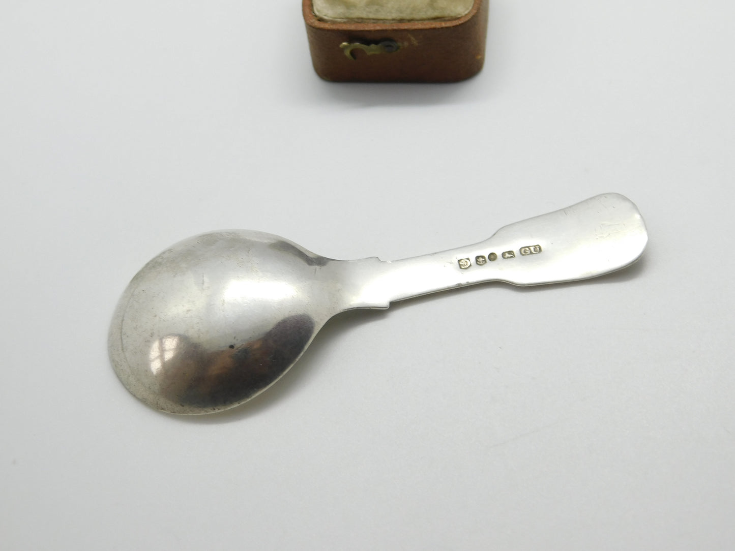 Georgian Sterling Silver Tea Caddy Spoon 1827 Birmingham George Unite Antique