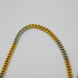 Victorian 18ct Yellow Gold & Platinum Curb Link Albert Watch Chain Antique c1890