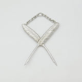 Edwardian Large Sterling Silver Masonic Jewel Quill Pen Medal 1904 London