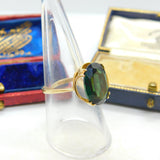 Mystic Topaz in 9ct Yellow Gold Ring Vintage 1977 Size N UK