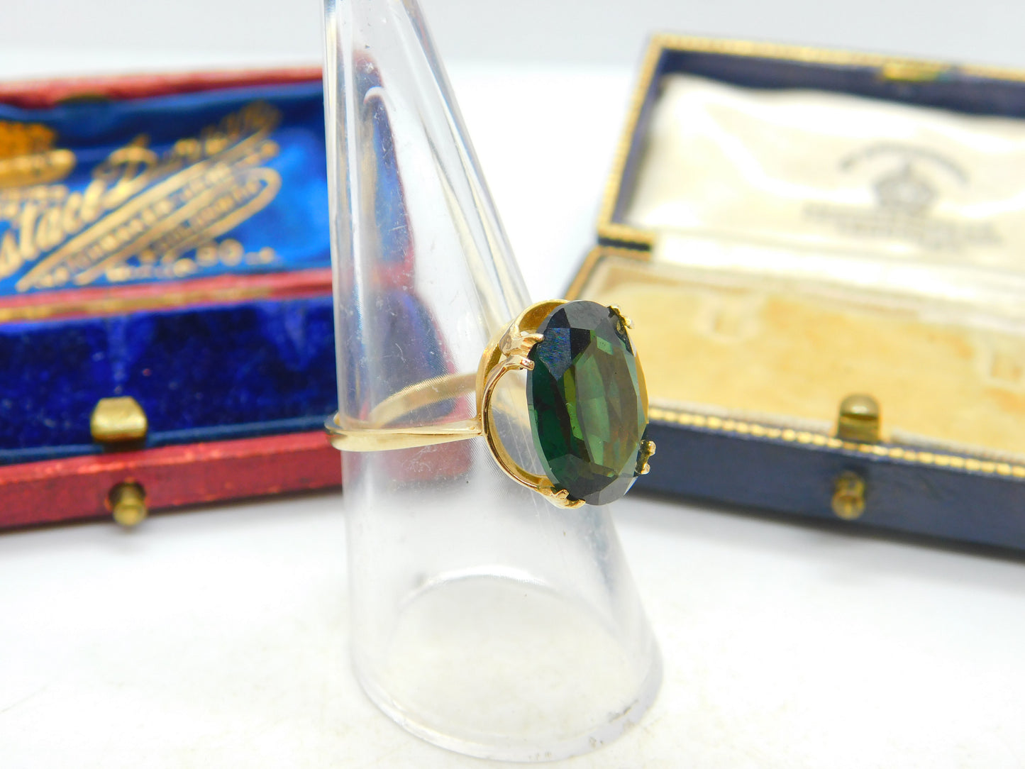 Mystic Topaz in 9ct Yellow Gold Ring Vintage 1977 Size N UK