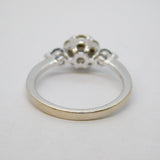 18ct White Gold, Diamond & Sapphire Engagement Ring Vintage Sheffield
