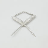 Edwardian Large Sterling Silver Masonic Jewel Quill Pen Medal 1904 London