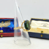 Mystic Topaz in 9ct Yellow Gold Ring Vintage 1977 Size N UK