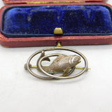 Charles Horner Fish Chester Sterling Silver Brooch Pin Antique Edwardian 1903
