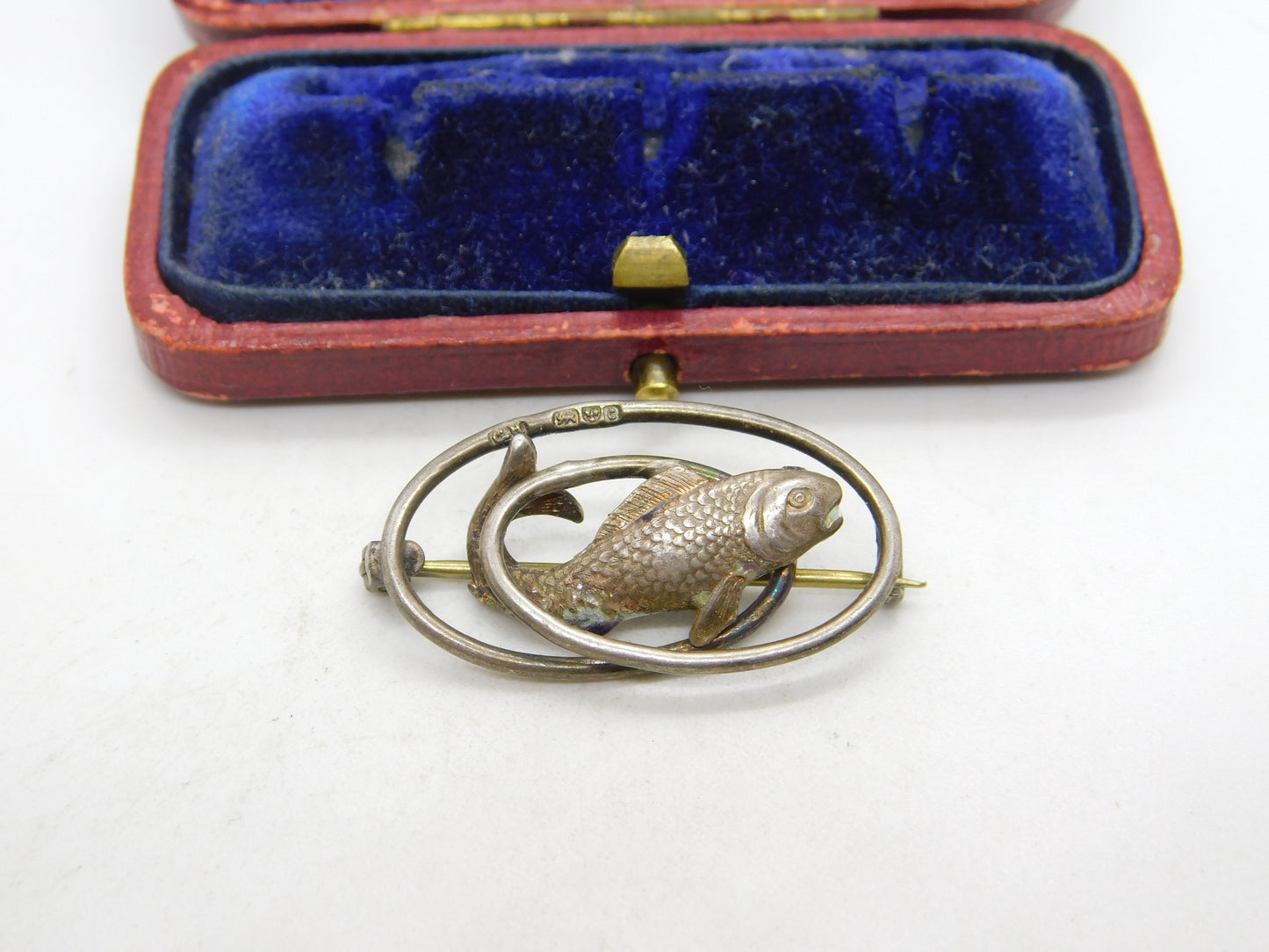 Charles Horner Fish Chester Sterling Silver Brooch Pin Antique Edwardian 1903