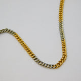 Victorian 18ct Yellow Gold & Platinum Curb Link Albert Watch Chain Antique c1890