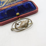 Charles Horner Fish Chester Sterling Silver Brooch Pin Antique Edwardian 1903