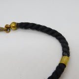 Victorian Gilt Metal & Woven Hair Plait Mourning Watch Chain c1860 Antique