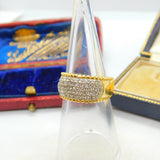 18ct Gold & 0.5ct Diamond Dress Ring Vintage 1994 Birmingham Size L UK