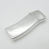 Modernist Sterling Silver Wave Pattern Long Vesta Case 1999 Sheffield Vintage