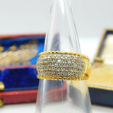 18ct Gold & 0.5ct Diamond Dress Ring Vintage 1994 Birmingham Size L UK