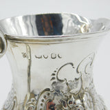 Victorian Sterling Silver Floral Pattern Cream Jug 1864 London Antique